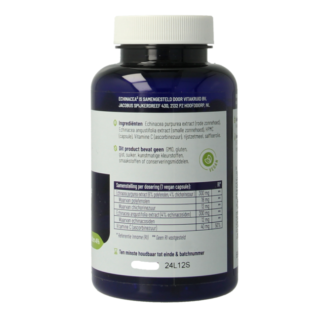 Vitakruid Echinacea 600 purpurea (4%) angustifolia (6%, 4%) 90 Vegetarian capsules