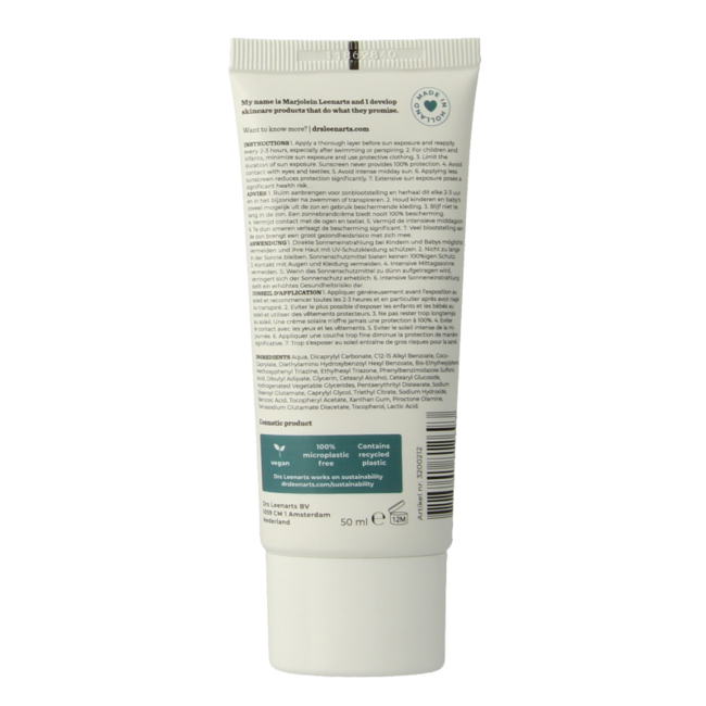 Drs Leenarts Protección Solar SPF50 50 Mililitros