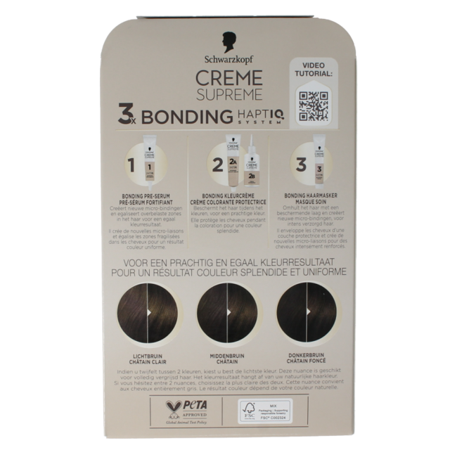 Creme supreme 5-0 brun 1 pièce