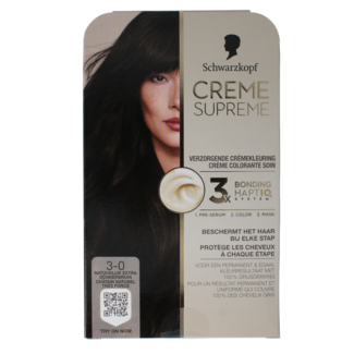 Schwarzkopf Schwarzkopf Crème Supreme 3-0 Brun Foncé 1 Unité