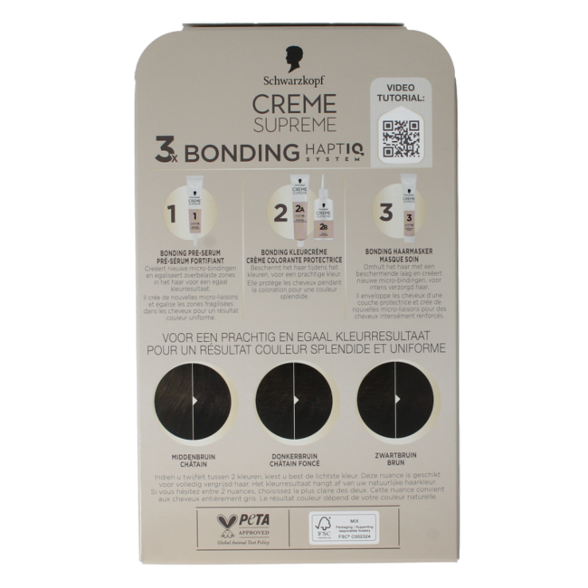 Schwarzkopf Crème Supreme 3-0 Brun Foncé 1 Unité