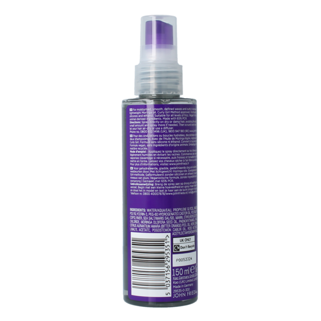 John Frieda Dream Curls Öl-infundiertes revitalisierendes Spray 150 Milliliter