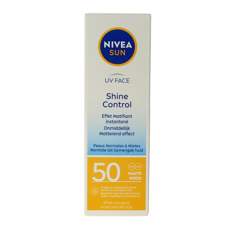 Nivea Sun UV Face Shine Control SPF50 50 mililitros