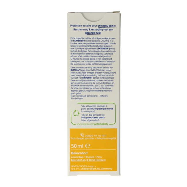 Nivea Sun UV Gesicht Mattierender Sonnenschutz LSF 50 50 Milliliter
