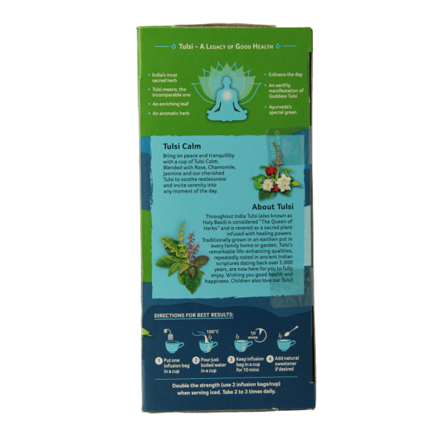 Organic India Herbata uspokajająca Tulsi bio 25 sztuk
