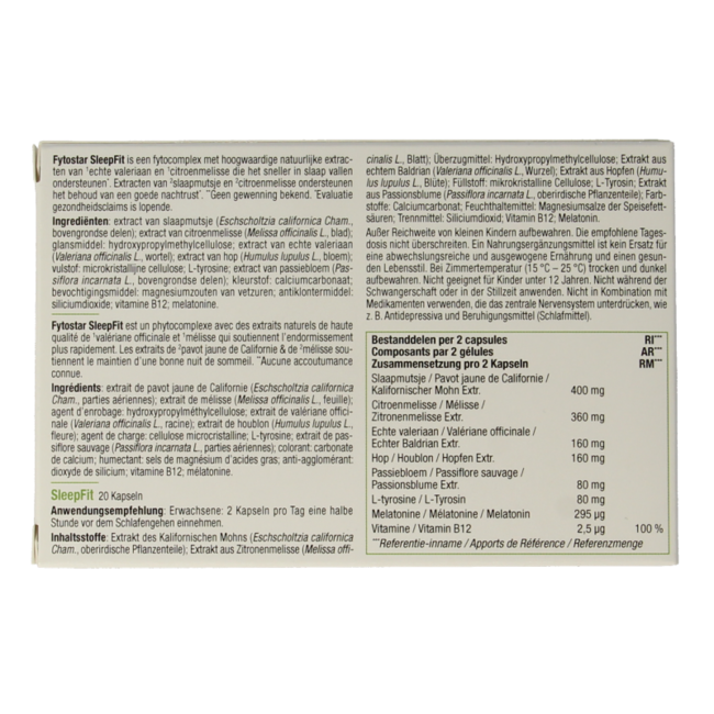 Fytostar Sleep fit 20 Kapsułek