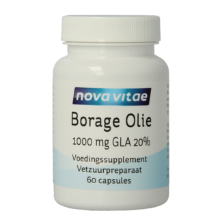 Nova Vitae Nova Vitae Aceite de borraja 1000mg GLA 20% 60 Cápsulas