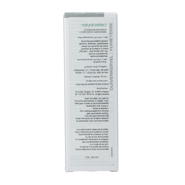 Extracto de Fumaria officinalis de Soria Natural 50 mililitros