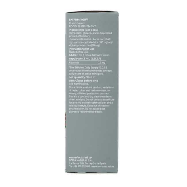 Extracto de Fumaria officinalis de Soria Natural 50 mililitros