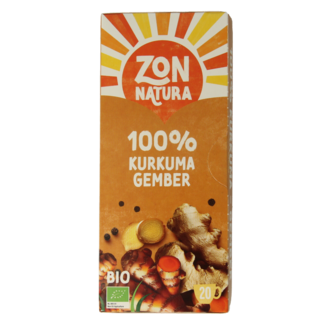 Zonnatura Herbata kurkuma i imbir 100% bio, 20 torebek