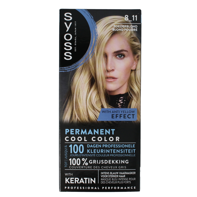 Syoss Permanent cool color 8-11 rubio empolvado 1 set