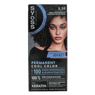 Syoss Syoss Permanent cool color 3-59 donkerbruin 1 Stuks