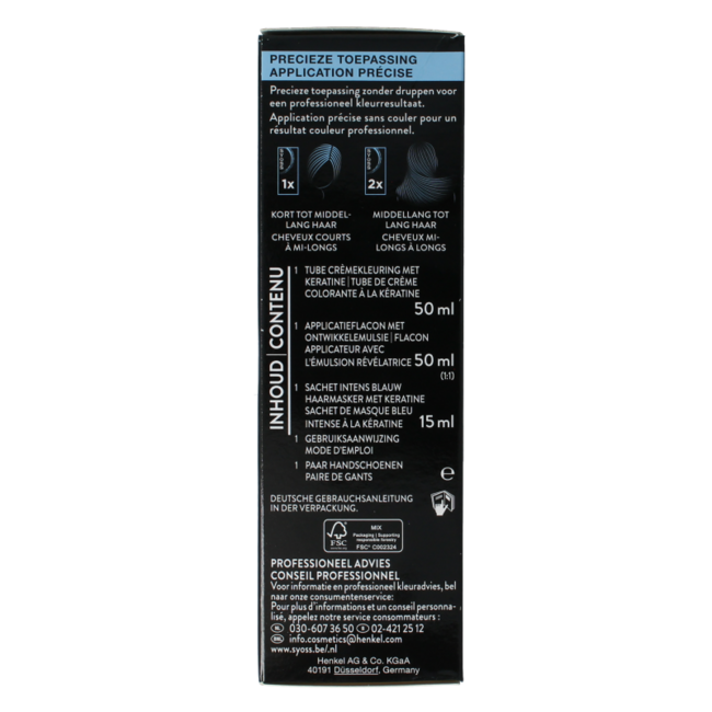 Syoss Permanent cool color 3-59 donkerbruin 1 Stuks