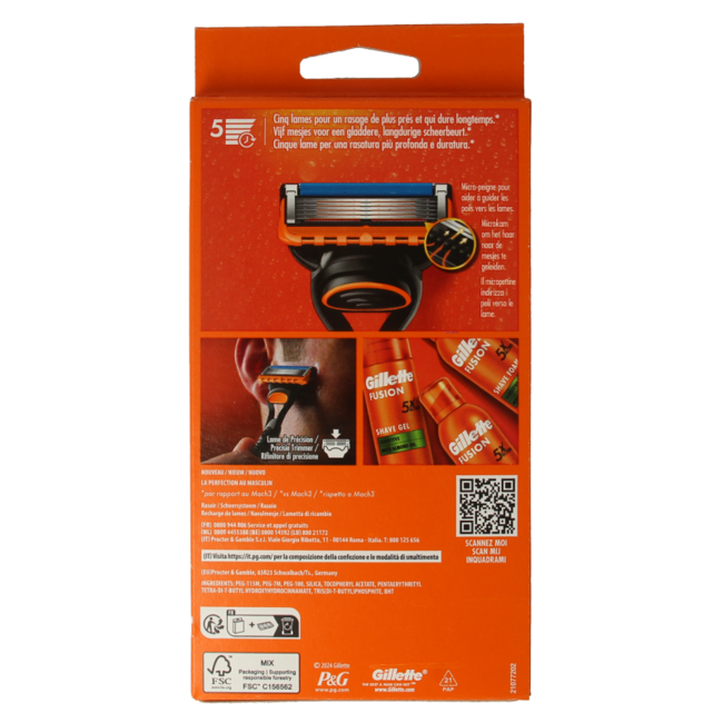 Gillette Fusion Handrasierer, 2 Stück