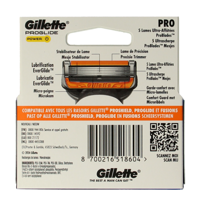 Gillette Proglide Power Blades 3 Pack