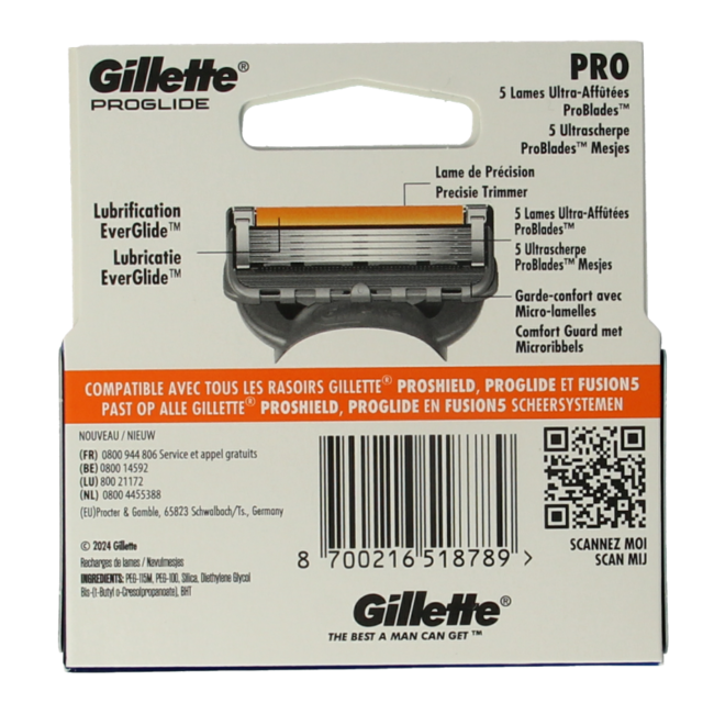 Gillette Proglide manuelle Klingen 3 Stück