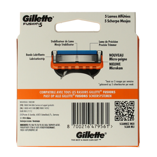 Fusion manual blades 8 pieces