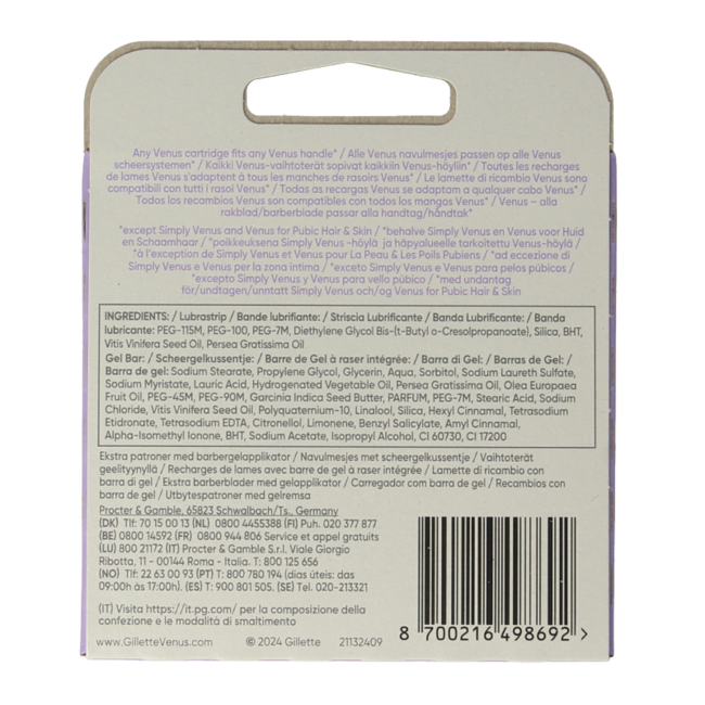 Gillette Venus Comfortglide Breeze blades 4 pieces