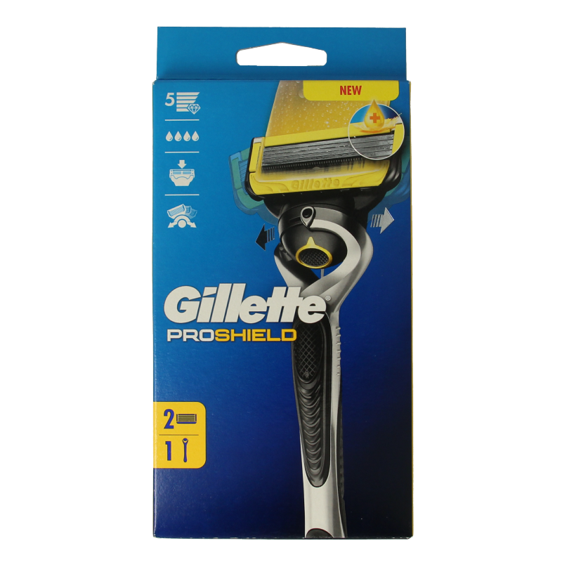 Gillette Maquinilla de afeitar Proshield amarilla 2 unidades
