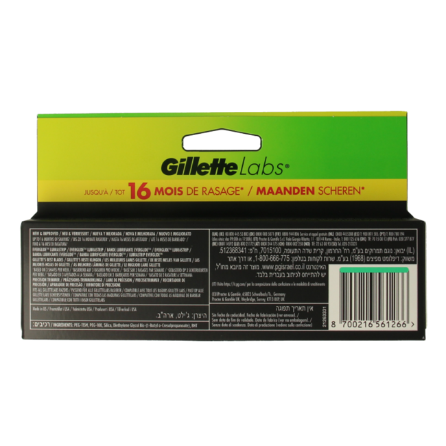 Ostrza Gillette Labs 6 sztuk