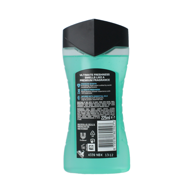 AXE Bagnoschiuma Aqua Bergamotto 225 Millilitri