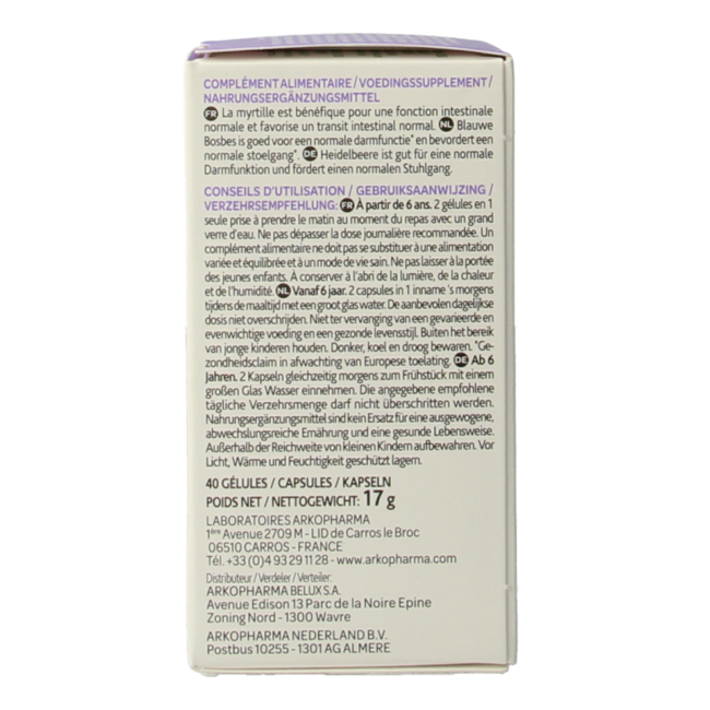 Arkocaps Bilberry 40 Capsules