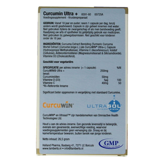 Lamberts Curcumine ultra+ 60 gélules