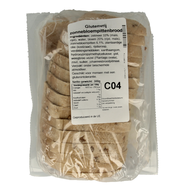 Bezgluten Sunflower Seed Bread sliced gluten-free 300 Gram