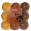 Bolsius Scented tea light multi colour brick 18 sugar & spice 18 pieces