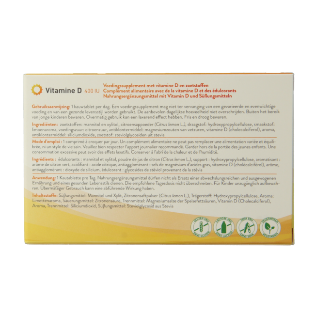 Metagenics Vitamina D 400UI 84 comprimidos masticables