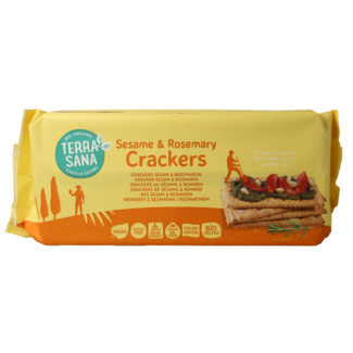 TerraSana Crackers sesam & rozemarijn bio 250 Gram