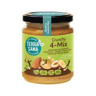 TerraSana TerraSana 4-Mix crema de frutos secos crujiente bio 250 gramos