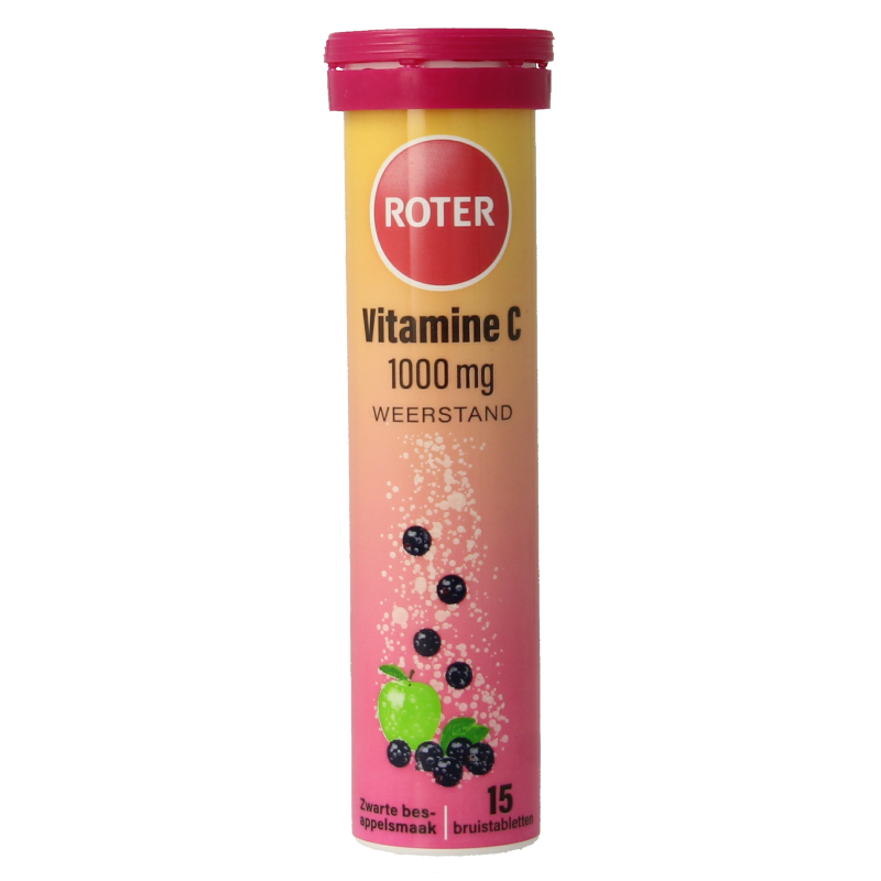 Roter Comprimido Efervescente Vitamina C manzana grosella negra 15 Comprimidos Efervescentes