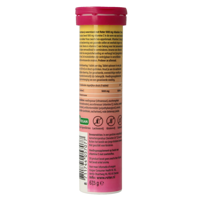 Roter Brausetablette Vitamin C Apfel Schwarze Johannisbeere 15 Brausetabletten