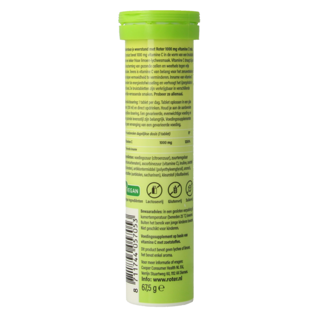 Roter Comprimido Efervescente vitamina C lima lichi 15 Comprimidos Efervescentes