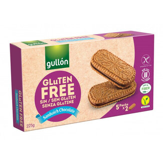 Gullon Galletas tipo sándwich de chocolate Gullon sin gluten 225 gramos