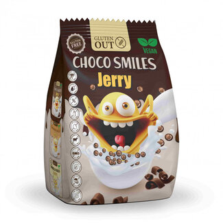 Gluten Out Płatki śniadaniowe bezglutenowe Jerry choco smiles Gluten Out 375 g