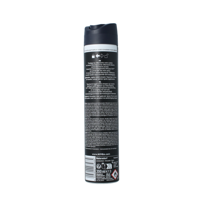 Nivea Men dezodorant w sprayu Invisible Black & White 200 mililitrów