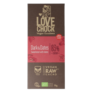 Lovechock Organic Dark Chocolate & Dates 70g