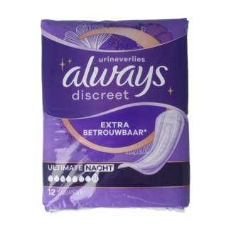 Always Always Discreet Pads Ultimate Night 12 Pack