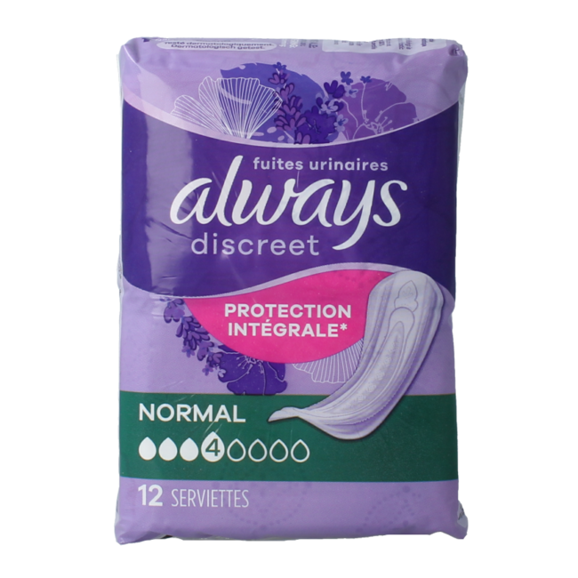 Compresas Always Discreet Normal 12 unidades