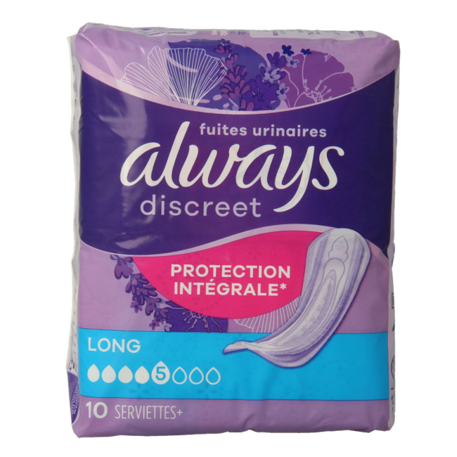 Always Discreet Serviettes Long 10 Unités