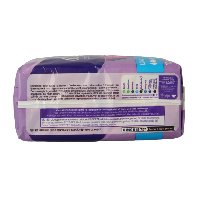 Always Discreet Serviettes Long 10 Unités