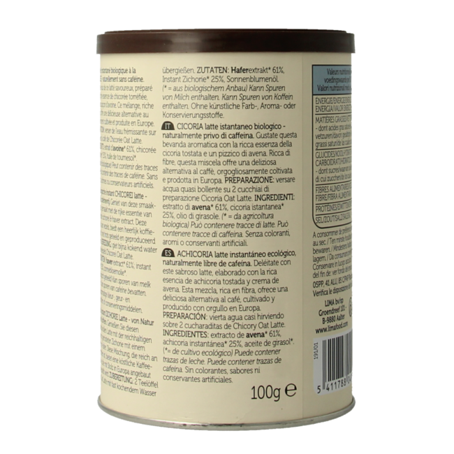 Latte de achicoria y avena bio 100 Gramos
