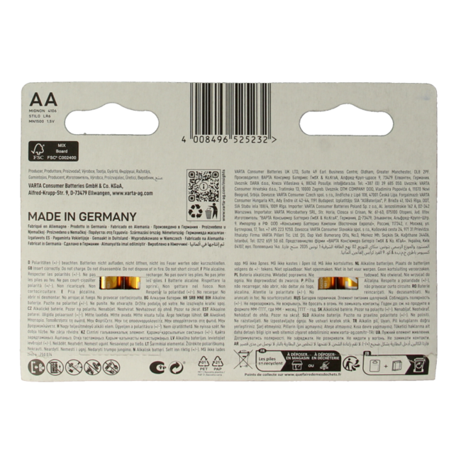 Varta Batterie AA Mignon 10 Stück