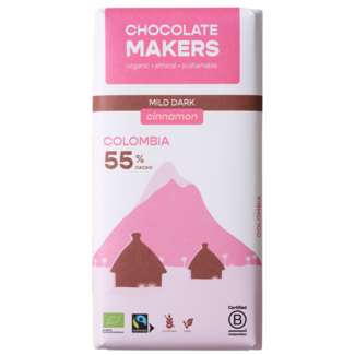 Chocolatemakers Chocolatemakers Pure Joy 55% noir à la cannelle bio 80 g