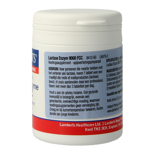 Lamberts Lactase enzym 9000 FCC 60 comprimés