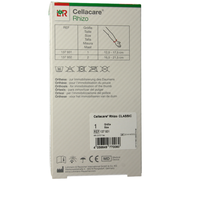 Cellacare Classic férula para pulgar rhizo talla 1 1 unidad