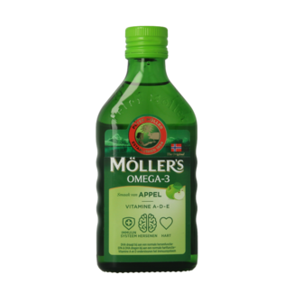 Mollers Mollers Omega-3 aceite de hígado de bacalao manzana 250 mililitros