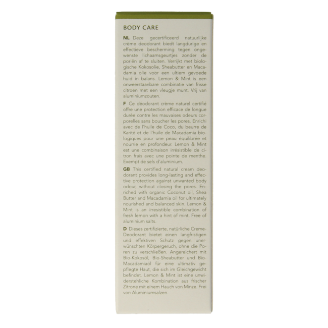 Earth Line Langzeit-Deodorant Zitrone & Minze 50 Milliliter